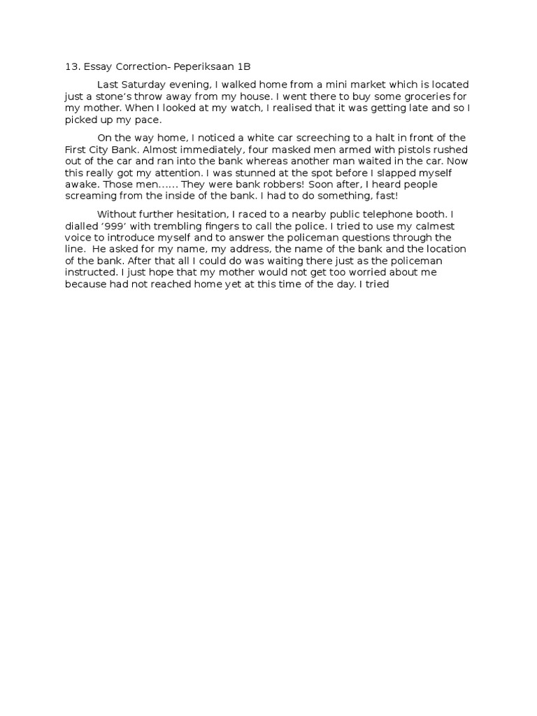 Model Essay Form 1 1b Exam Pdf