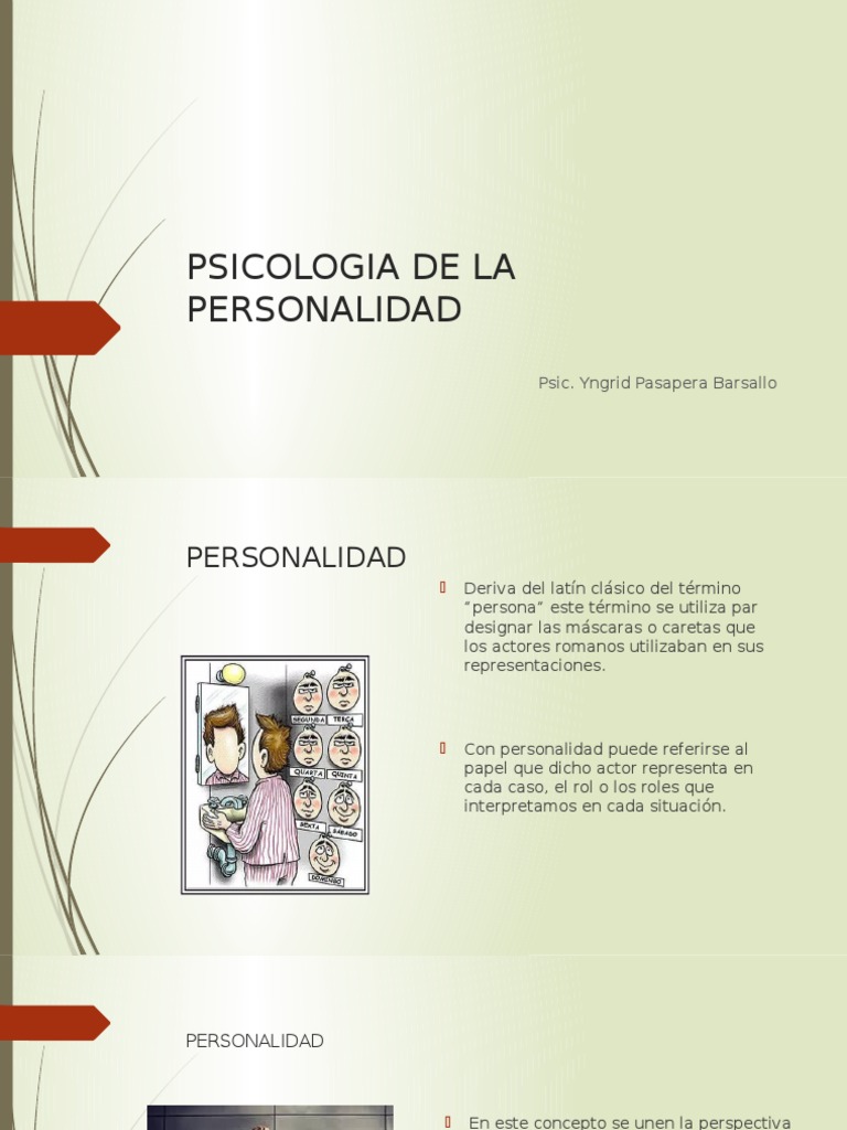 Tipos y rasgos de personalidad en psicología | PDF | Interacciones de ...