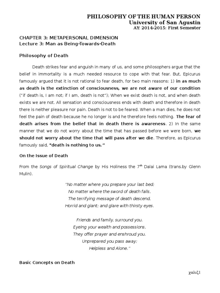 Life and death essay image