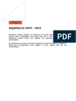 pdfEligibility for GPAT - 2015