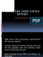 Check Pan Card Status D Eta Ils