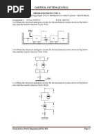 Control System (Ic6501) : Batch-2013-2017 (Problems From Unit 1)