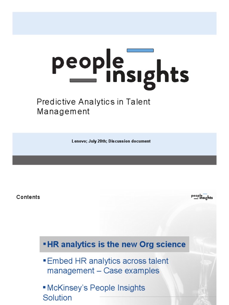 People Insights - Draft For Lenovo Prep Discussion | PDF