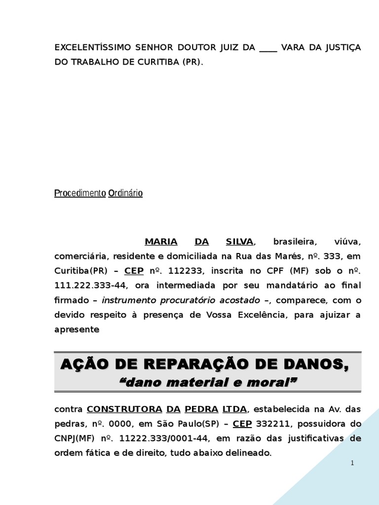 Determinado Empregado Ajuizou Ação Trabalhista Em Face De Seu Empregador