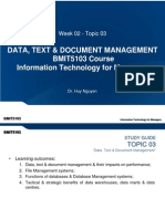 Week 02 - Topic 03 - Data, Text _ Document Management