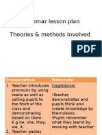 Grammar Lesson Plan Theories & Methods Involved