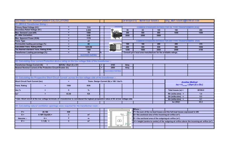 Transformer Calculation Guide | PDF