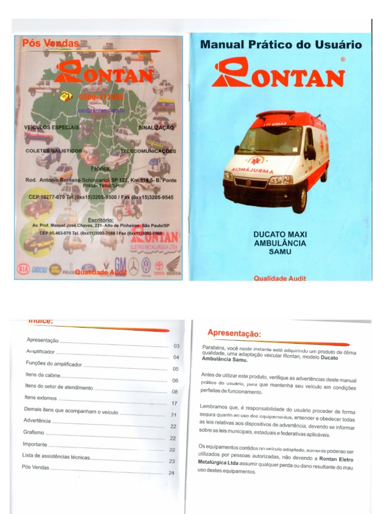 Manual Ambulancia RONTAN | PDF