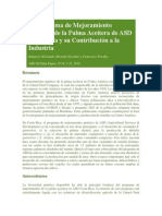 El Programa de Mejoramiento Genético de La Palma Aceitera de ASD Costa Rica y Su Contribución A La Industria