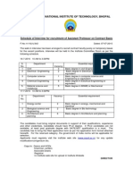 Notification MANIT Asst Professor Posts