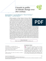 International Trends in Public Perceptions of Climate Change Over The Past Quarter Century