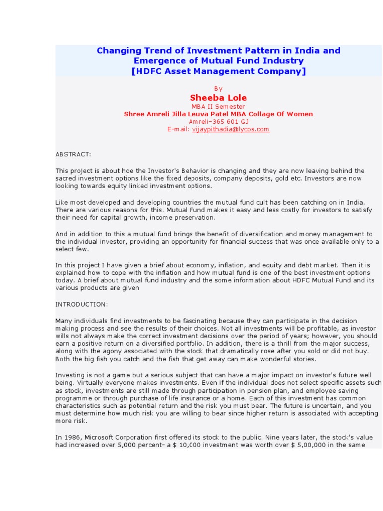 Investment Pattern | Mutual Funds | Debit Card | Free 30-day Trial | Scribd