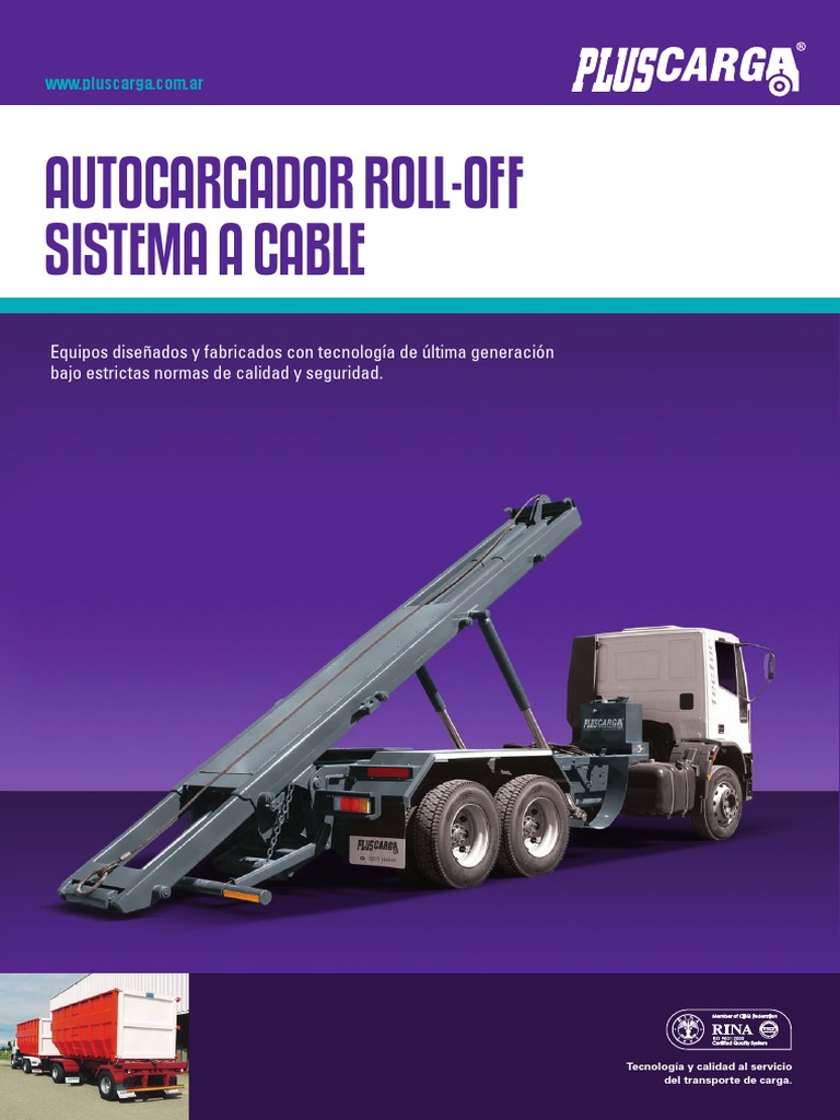 Fichatecnica ROLL OFF CABLE Camión Acero