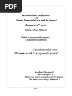 Download  Global Financial Crisis Human Need to Corporate Greed by csydheepan SN27326163 doc pdf