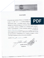 Autorização Sindical