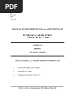 Soalan Peperiksaan Matematik Tingkatan 1 Kertas 1