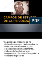 Campos de Estudio de La Psicología