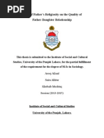 Effect of Mother’s Religiosity on the Quality of Mother-child Relationship