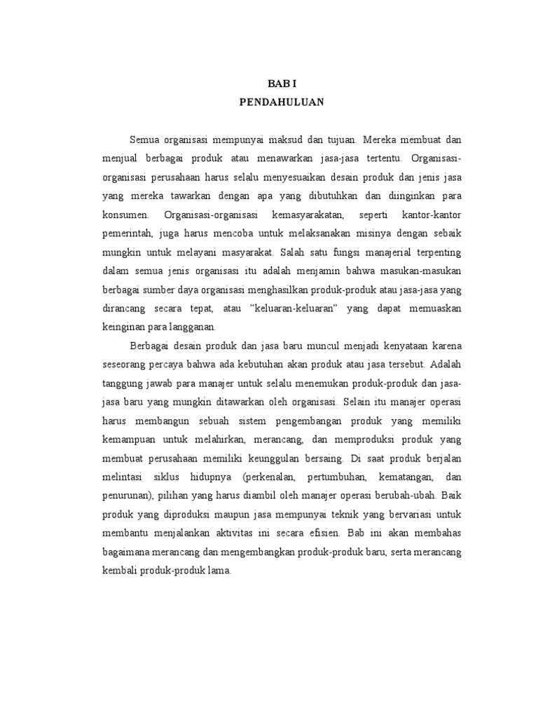 Makalah Manajemen Operasional Desain Produk Makalah Manajemen Operasional Desain Produk