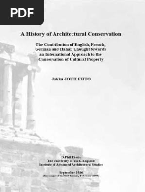 Jukka Joki Lehto 1986 History Of Conservation Renaissance Rome