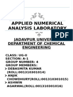 Applied Numerical Analysis Laboratory: Jadavpur University Department of Chemical Engineering