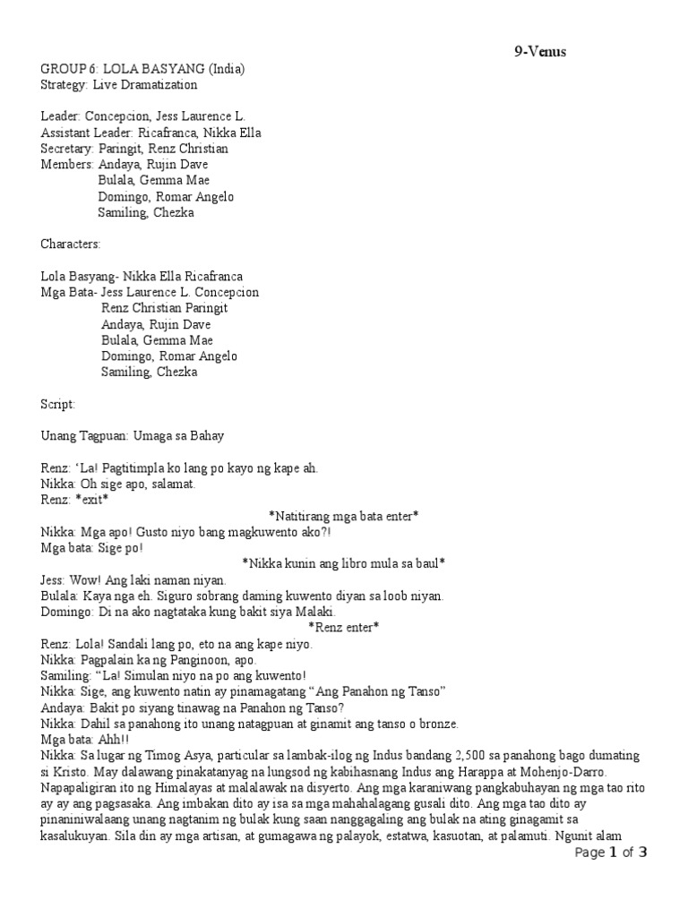 Lola Basyang | PDF