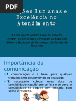 Relações Humanas e Excelência no Atendimento