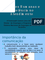 Relações Humanas e Excelência No Atendimento