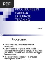 Procedures in Foreign Language Teaching