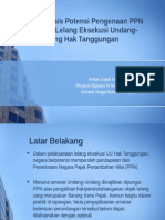 Potensi Pengenaan Pajak Pertambahan Nilai Terhadap Perolehan Hasil