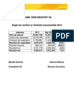 Buget de Venituri Si Cheltuieli 2011