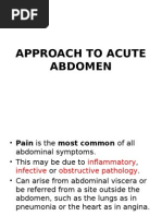 Approach To Acute Abdomen