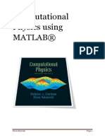 Computational Physics Using MATLAB