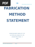 Fabrication Method Statment