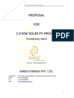 Proposal For 1 MW Solar Power Plant - Telangana PDF