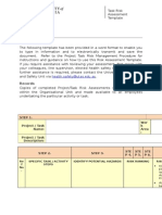 Task Risk Assessment Template