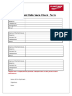 Applicant Reference Form