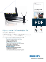 Philips 7 TV-DVD Player Pet729 37 Pss Aen