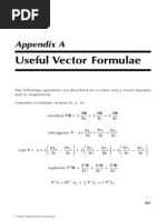 Useful Vector Formulae: Appendix A