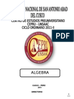 Algebra 2011-II Xxxx