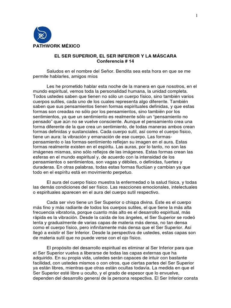 El Ser Superior, El Ser Inferior y La Mascara | PDF | Egoismo ...