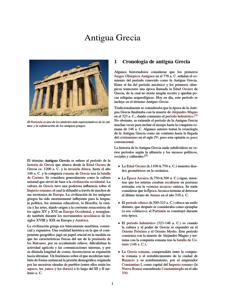 Historia y Cultura de la Antigua Grecia | PDF | Antigua Grecia | Grecia