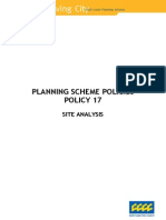 Planning Scheme Policies Policy 17: Site Analysis