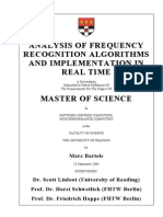 Analysis of Frequency Recognition Algorithms and Implementation in Real Time