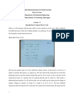 Applied Thermodynamics For Marine Systems Prof. P. K. Das Department of Mechanical Engineering Indian Institute of Technology, Kharagpur