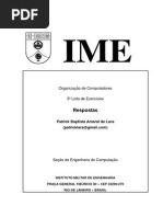 Organização de Computadores - Respostas da Lista 3