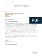 Sample Letter of Compliance: Date Name of Training Program Approval Authority Name of Faa Fsdo Address City/State/Zip
