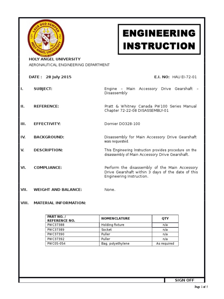 Engineering Instruction: Holy Angel University | Download Free PDF ...