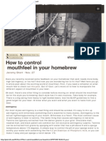 How To Control Mouthfeel in Your Homebrew - Pintwell