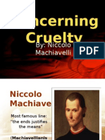 Concerning Cruelty: By: Niccolo Machiavelli